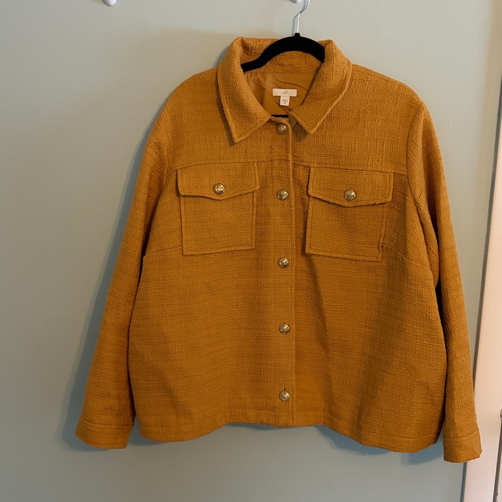 J. Jill Golden Boucle Utility Jacket, size 2x